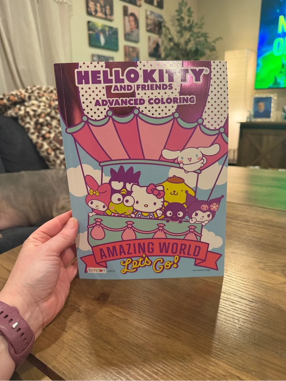 Hello Kitty Coloring Book - Pink & Purple Cover